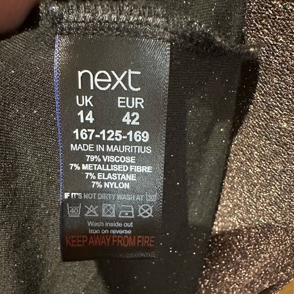 - Bronze gold brown dress glitzy next size 14 next petite new ladies party - Picture 6 of 6